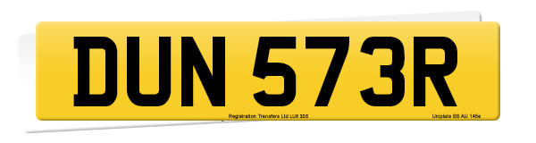 Registration number DUN 573R